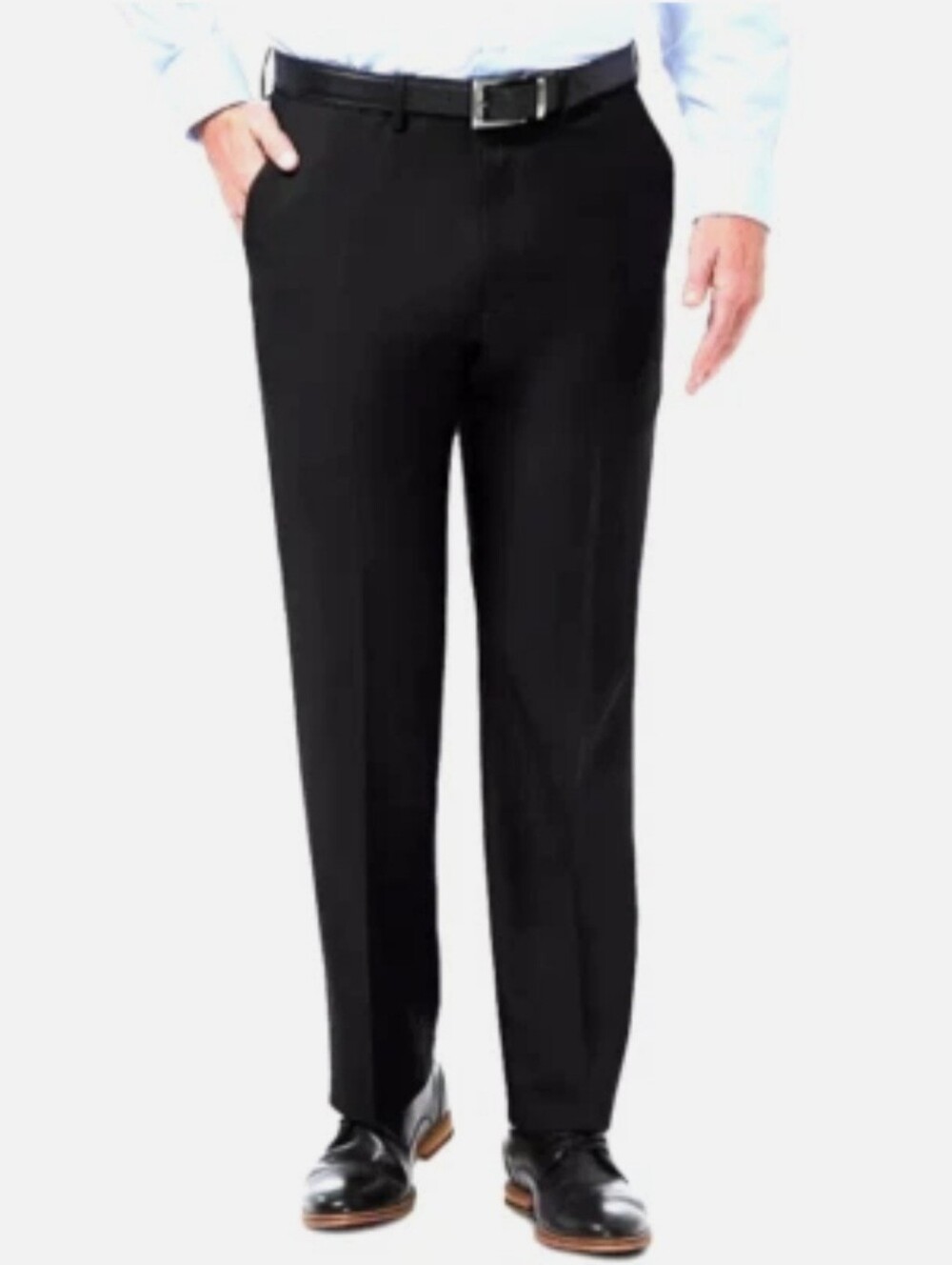 Haggar Classic-Fit Flat Front Black Khaki Pant, 40 X 32, NWT